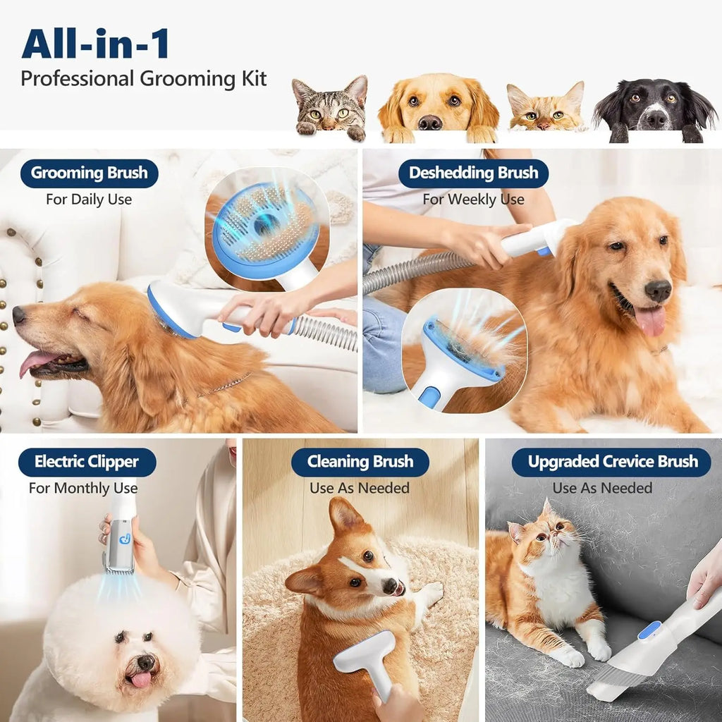 Quiet 5-in-1 Pet Grooming Vacuum